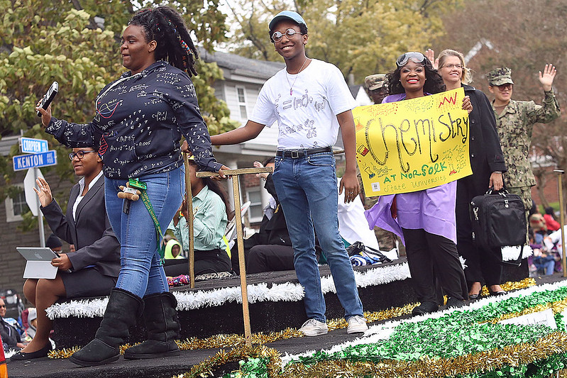 the chemistry dept homecoming float