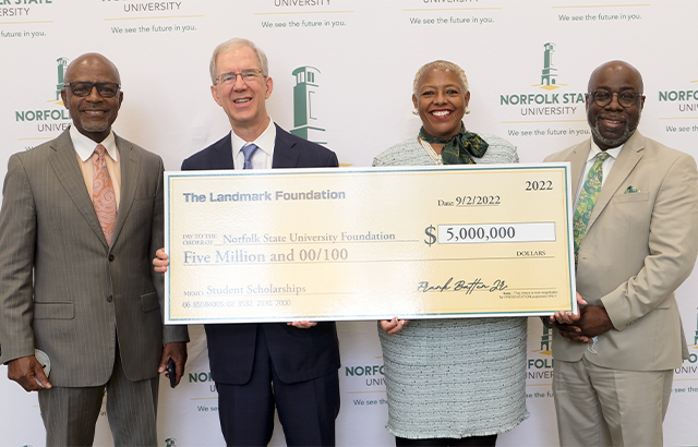The Landmark Foundation Check Presentation