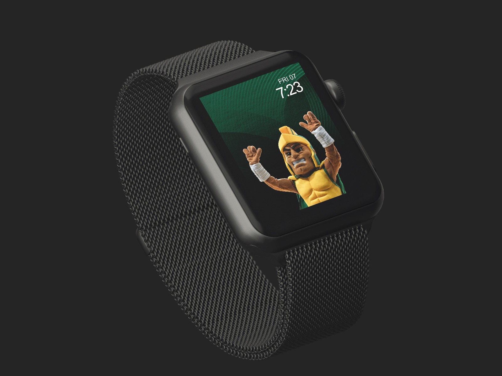 Smartwatch graphic for 'Now Is Our Time' campaign