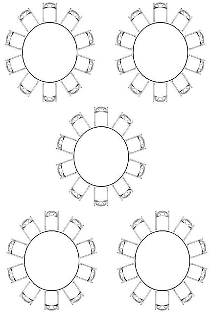 72" Round tables