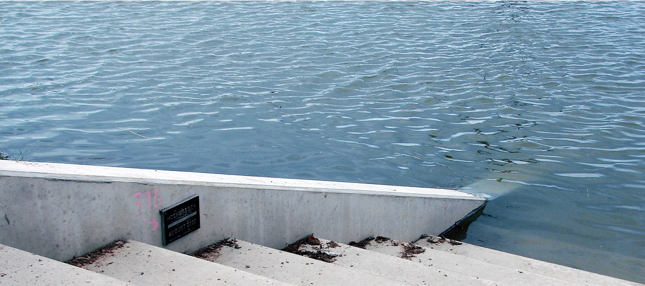 image if rising water over a walkway