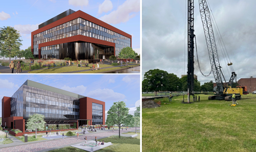 New Science Building photo collage