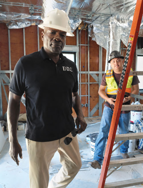derrick gay wearing a hardhat