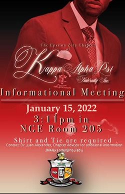 Kappa Alpha Psi Fraternity Inc. Informational Meeting