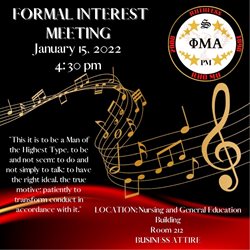 Phi Mu Alpha Sinfonia Fraternity of America Inc. Interest Meeting