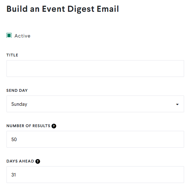 Build an Event Digest Email