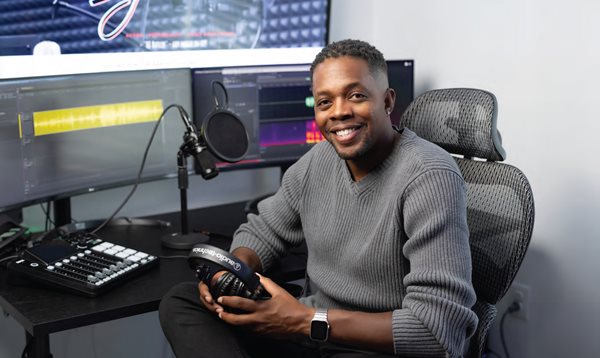 BJ Butler in the studio