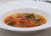 A picture of Carla Hall's okra soup.
