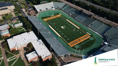 NSU Football field Aerial Photo one