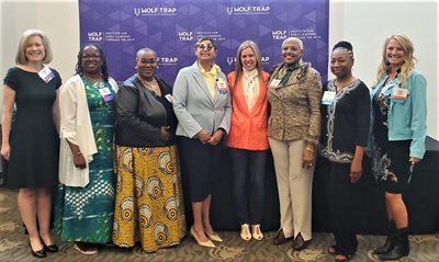 Wolf Trap Institute symposium speakers with Dr. Javaune Adams-Gaston and First Lady Suzanne Youngkin.