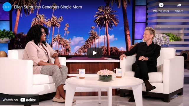 NSU student Rikkita on the Ellen show