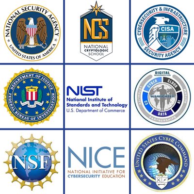Logos of NSU's Federal Partners as a CAE-CD Institution