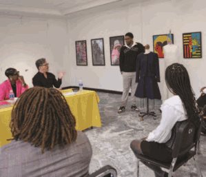 student display their latest fashion patterns