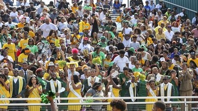 Crowd at Dick Price Stadium