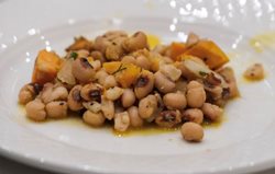 A picture of Carla Hall's blackeyed pea salad.