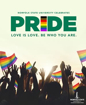 NSU celebrates Pride Month. Love is love. Be who you are.