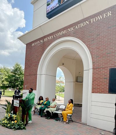 Devon Henry Tower naming ceremony